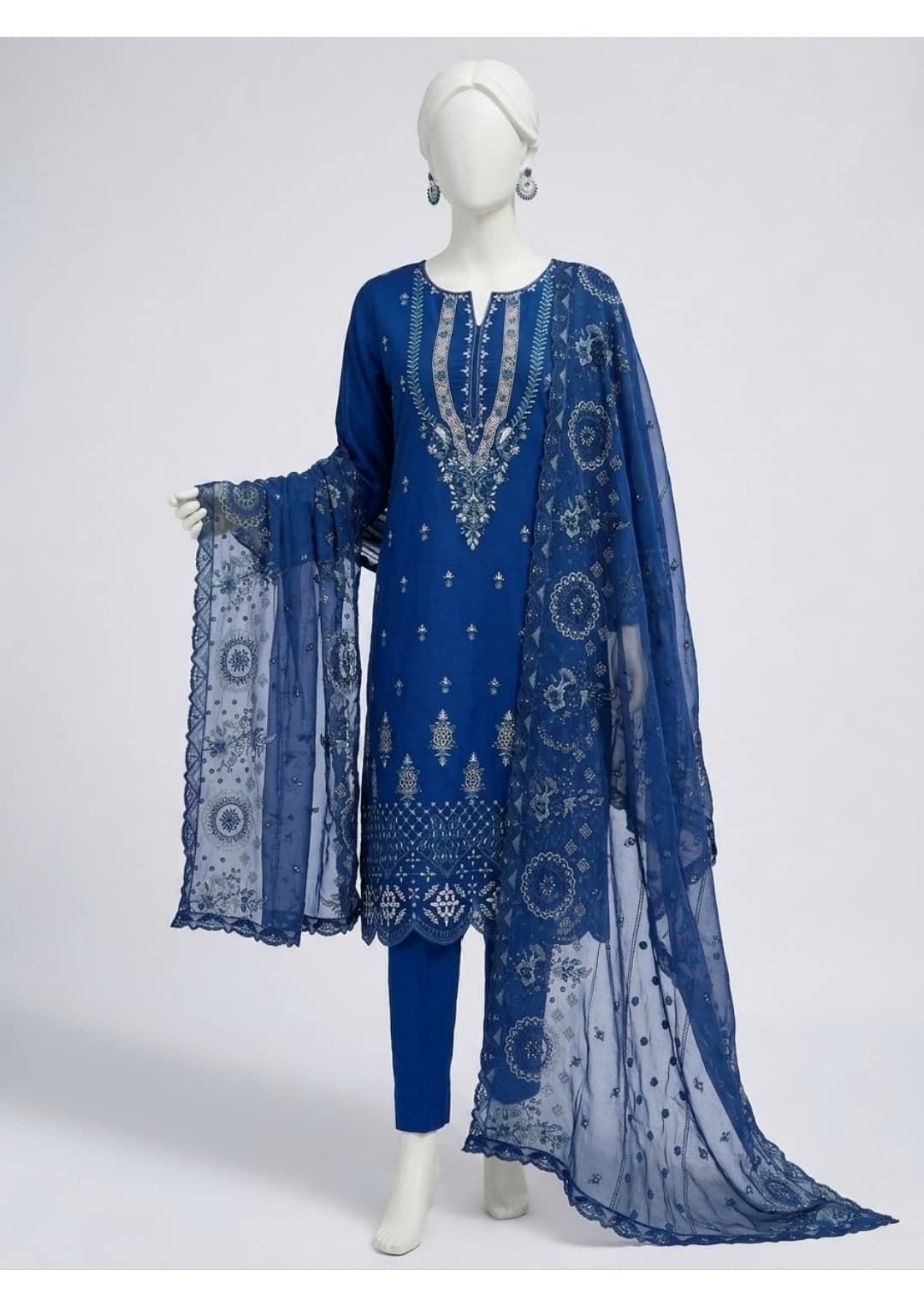Delaya Viscose Embroidered 3P Suit