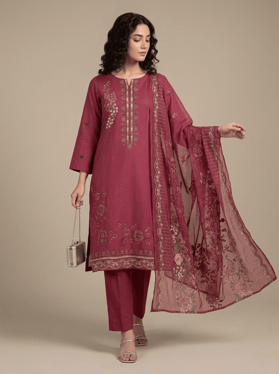 Delaya 3 Piece - Embroidered Lawn Suit