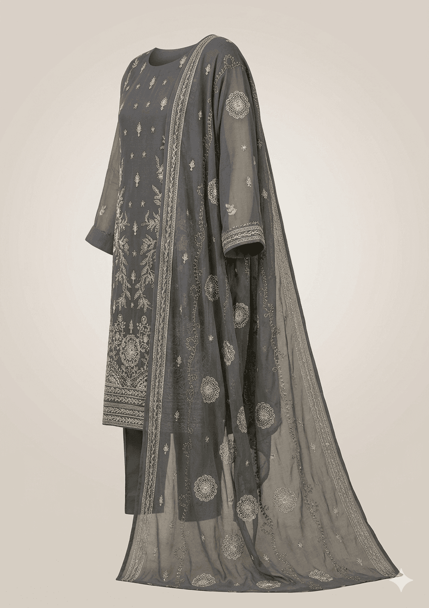 Delaya 3 Piece - Embroidered Lawn Suit