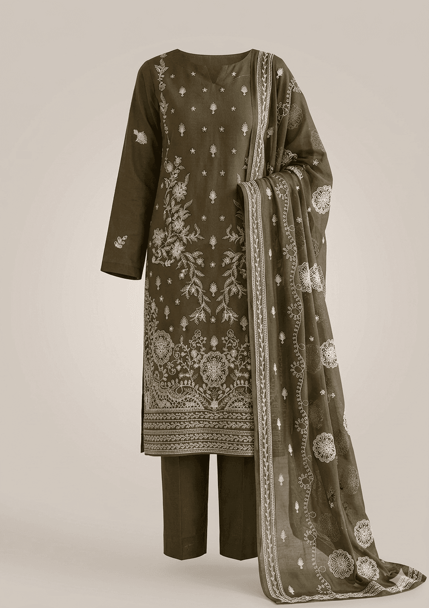 Delaya 3 Piece - Embroidered Lawn Suit