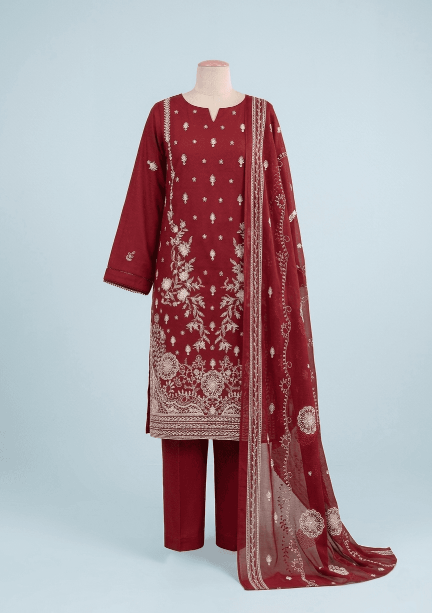 Delaya 3 Piece - Embroidered Lawn Suit