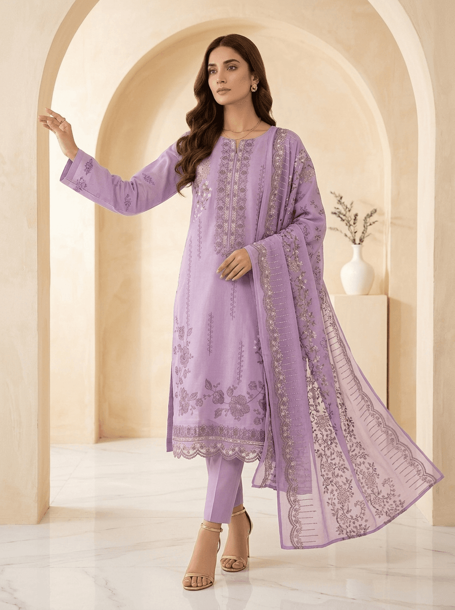 Delaya 3 Piece - Embroidered Lawn Suit