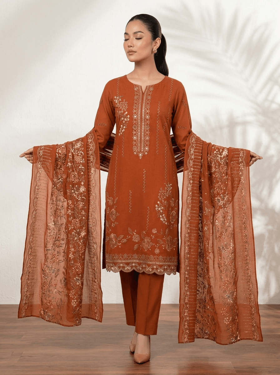 Delaya 3 Piece - Embroidered Lawn Suit