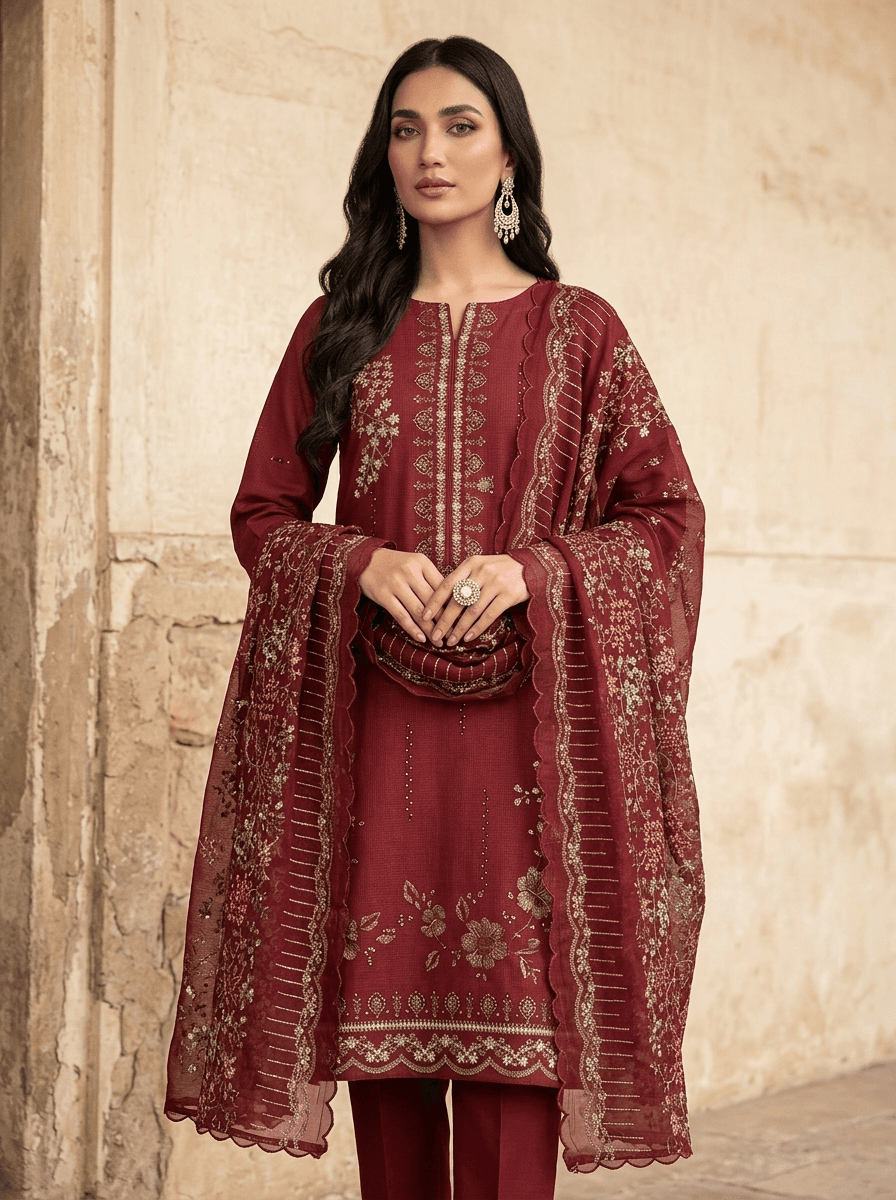 Delaya 3 Piece - Embroidered Lawn Suit