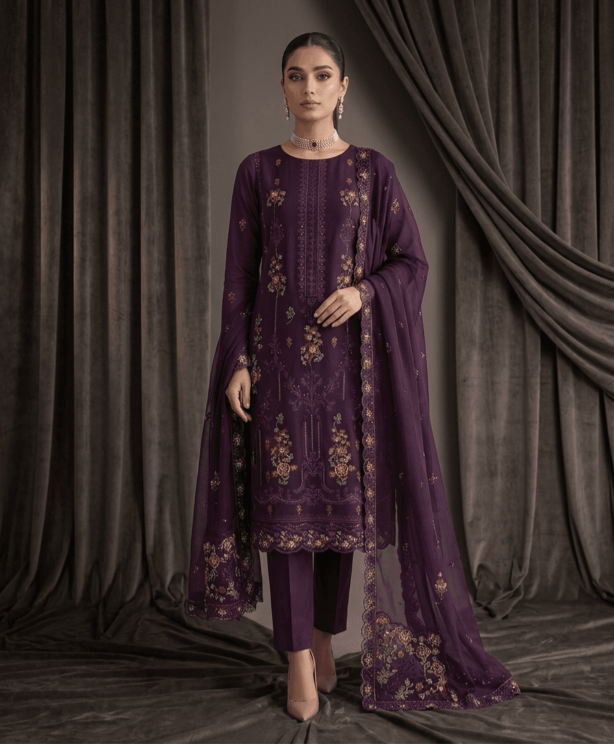 Delaya 3 Piece - Unstitched Embroidery Lawn Suit